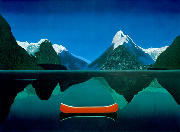 Lake Reflecting Mountains, ©2002 David Thauberger